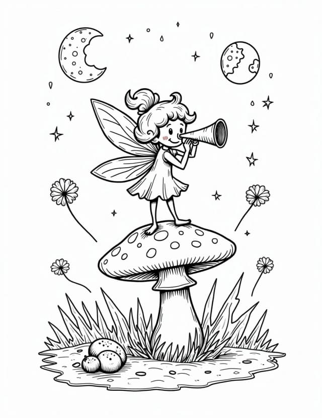Fairy coloring pages