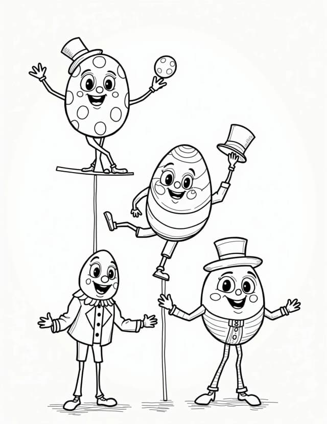 Egg-static Circus Performers