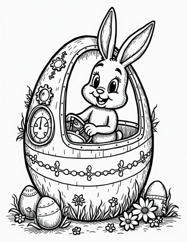 Easter Bunny's Time Machine Egg