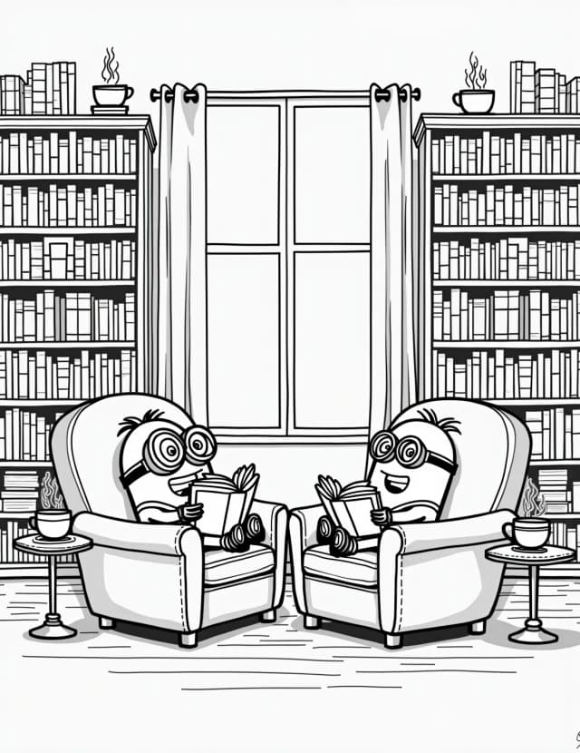 Minions' Cozy Bookstore Nook