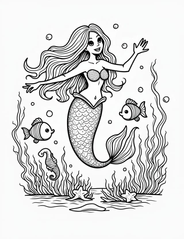 Mermaid Girl's Underwater Kingdom
